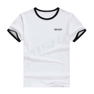 เสื้อยืดคอกลมผู้ชายทรงเข้ารูป ผลิตจากโพลีเอสเตอร์ผสมสแปนเด็กซ์ เนื้อผ้าเรียบง่าย สวมใส่สบาย พร้อมบริการออกแบบโลโก้ตามสั่ง ผลิตภัณฑ์ที่ยั่งยืน แห้งเร็ว ระบายอากาศได้ดี - Product Image 4