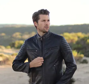 2023最优惠的价格高品质服装男士pu夹克外套修身摩托车休闲皮夹克
