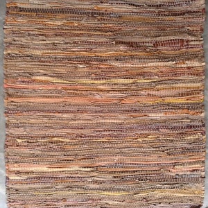 Alfombra de Cuero Reciclado a Rayas Reversible Tejida a Mano, Exclusiva y en Oferta, a Precio Económico para Sala de Estar, Hogar y Hotel - Product Image 3