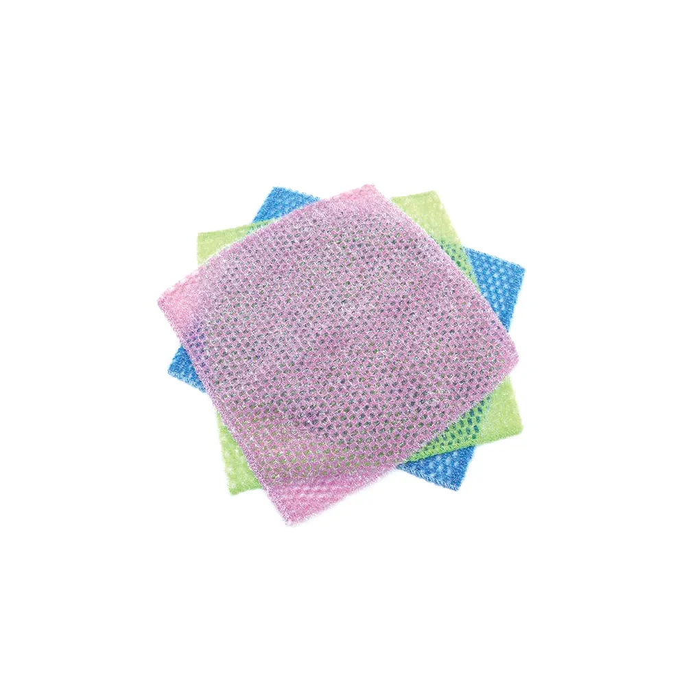 Innovative Dish Washing Net Cloths / Scourer - 100% Odor Free / Quick Dry - No More Sponges with Smell - Perfect Scrubber