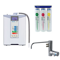 Purificateur d'eau alcaline ionisée Buder Japan, économique, électrique, en plastique, anti-oxydant, avec filtre à charbon actif argenté, contrôlé par application