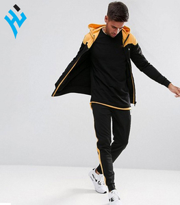 Pull à capuche 100% Polyester avec fermeture éclair complète, couleur unie, imprimé chaud pour homme, vente en gros - Product Image 2