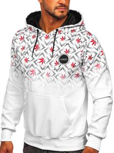 Vente en gros de sweats à capuche blancs de qualité supérieure pour hommes, sweats à capuche anti-rétrécissement tissés par sublimation en vrac style hiver OEM - Product Image 3