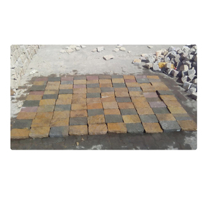 High Grade Cobble <b>Stone</b> Yellow Brown Mix Cobble <b>Stone</b> Parking and Driveway Use Stones - Product Image 1