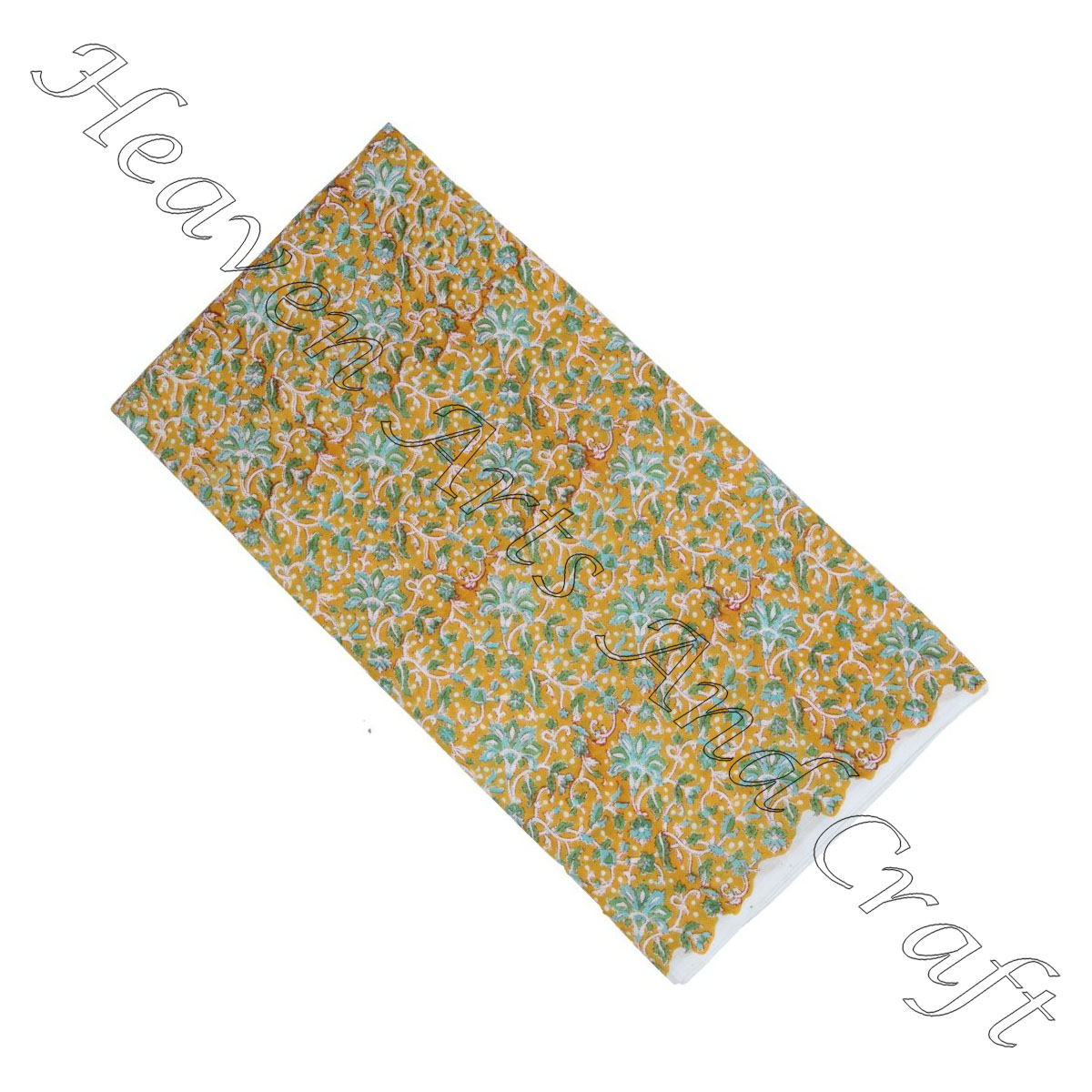 Handmade Indian Vintage Look Organic Cotton Wholesale Hand Block Printed Fabric