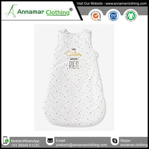 Logotipo personalizado impresión 0,5 Tog 2,5 Tog algodón tejido verano bebé saco de dormir tiene certificado India - Product Image 3