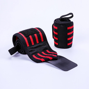 Fitness logotipo personalizado entrenamiento muñequeras Powerlifting levantamiento de pesas gimnasio hombres muñequeras - Product Image 3
