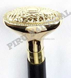 Bastón para caminar de latón macizo dorado, estilo victoriano, VINTAGE, antiguo, CHWKS36051 - Product Image 5