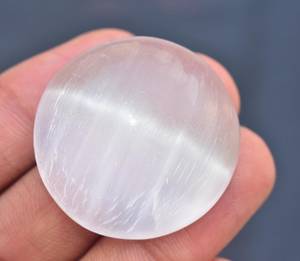 หินอัญมณีธรรมชาติ Selenite Cabochon,หินอัญมณีแฮนด์เมดทรงหลวม - Product Image 6