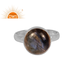 Natural <b>Labradorite</b> Gemstone Fine 925 Sterling Silver <b>Ring</b> Jewelry Handmade Fancy <b>Ring</b> Jewelry Manufacturer - Product Image 1
