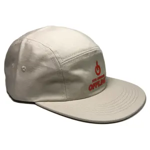 OEM Chất Lượng Cao Cotton Người Đàn Ông Tùy Chỉnh Hat 5 Bảng Điều Chỉnh Cao Su Logo Trại Snapback Mũ