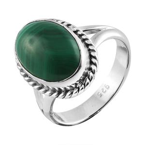 Anillos de boda hechos a medida, anillo de malaquita hecho a mano, fabricante verificado, anillo de malaquita verde para mujer - Product Image 1