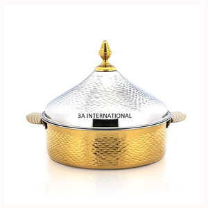 Marmite décorative de service d'acier inoxydable de finition plaquée par or martelée de conception pour le restaurant d'hôtel l'autre utilisation d'événement - Product Image 4