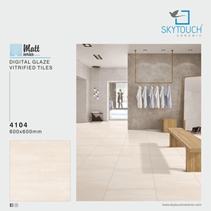 Inde Gujarat Carrelage en porcelaine mat, fournisseur de carreaux de sol Carrelage en porcelaine émaillée mate à faible absorption d'eau 60X60cm Exportateur indien résistant à la chaleur - Product Image 3