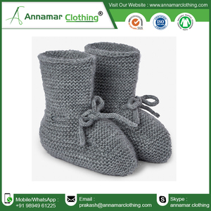 Botines de algodón personalizados para bebé, botines de algodón orgánico 100% de suela suave, venta al por mayor - Product Image 4