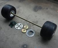 Kit complet d'essieu de karting 1040 mm 1M, essieu de roue arrière, jante, pneu, avec pneu de roue 11x7.10-5