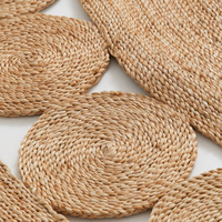 Tapis rond en Jute tricoté, tapis en paille Unique, vente en gros au Vietnam,