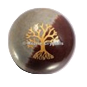 Purchase Narmada Lingam <b>Tree</b> of Life Agate Gemstone Spheres | Carved Engraved Home Decor Angel Feng Shui Online - Product Image 1