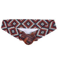 Ceinture perlée extensible multicolore pour femmes, accessoires de mode, style Bali, marque Budivis, taille 70-75 cm
