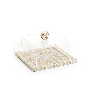 Plateau en perles de qualité supérieure, créatives avec couvercle en acrylique, magnifiques cadeaux du Ramadan et de l'aïd, plateaux de service Mubarak - Product Image 5