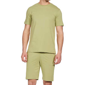 OEM ที่มีคุณภาพสูงแขนสั้นผู้ชายฤดูร้อนกีฬาชุดวอร์มชายหาดชุดสั้นเสื้อยืดกางเกงขาสั้นคู่ชุด2021 - Product Image 6