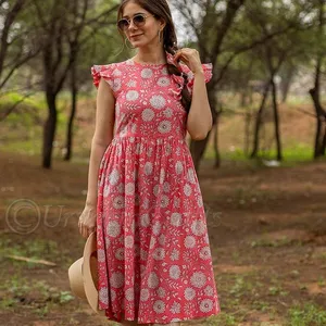 Vestido corto holgado de verano con manga corta y estampado Floral, minivestido playero para mujer, estilo bohemio