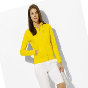 Pull à capuche jaune élégant grande taille pour femmes, sweat-shirt à capuche de marque personnalisée pour femmes - Product Image 3