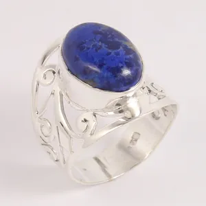 Natural Sodalite Ring Natural Gemstone 925 Solid Sterling Silver Jewellery Bulk Wholesale Price Silver Rings Suppliers