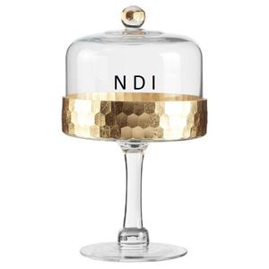 ที่ตั้งเค้กวันเกิดพร้อมฝาแก้วโดมทำจากไม้ออกแบบด้วยมือ - Product Image 2