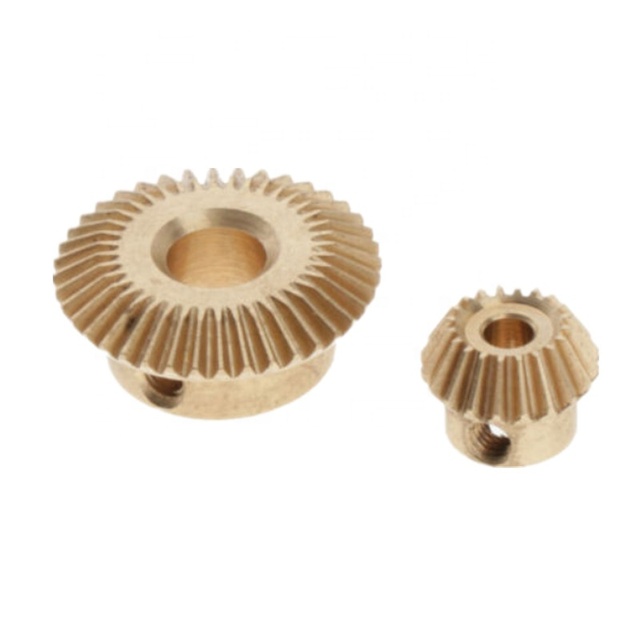 CNC Metal Machining Brass Spiral Bevel Gear Crown Gear