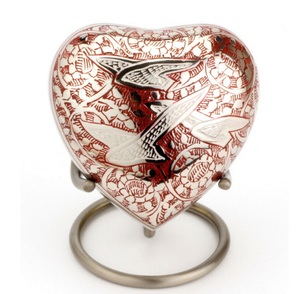 Best Selling High Quality Metallic Heart Shaped <b>Small</b> Keepsakes Cremation <b>Urns</b> <b>For</b> <b>Human</b> <b>Ashes</b>/Funeral Supplies - Product Image 3