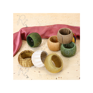 Vente directe usine : Anneaux de serviette en rayonne élégants faits à la main pour la décoration de table, idéaux pour la restauration, l'hôtellerie et les événements (export) - Product Image 1