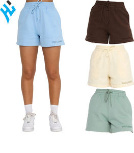 2025 más nuevo personalizado verano Multi colores mujeres cintura alta elástico cordón Casual Slim caliente ropa deportiva pantalones cortos de sudor - Product Image 1