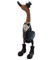 Canard en bois artisanal en bambou, pingouin, caneton, jouet fait main personnalisé, design personnalisé, cadeau de Noël, promotion, canard en bois