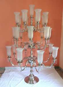 Candelabros de suelo de aluminio caliente candelabros de suelo grande decoración de boda salón de bodas aspecto clásico candelabro alto centro de mesa - Product Image 5