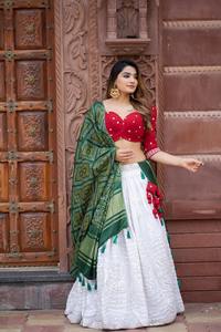 Latest Indian Designer Wedding & Party Wear Heavy Georgette Embroidery Work Full Flair <b>Lehenga</b> <b>Choli</b> <b>for</b> <b>Women</b> Wholesale Rate - Product Image 2