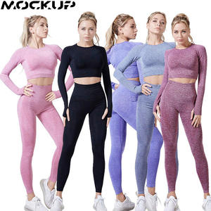 Ensemble de yoga pour femmes, ensemble de yoga en coton, leggings taille mi-haute, soutien-gorge de sport, tenue de sport respirante pour la salle de sport - Product Image 4