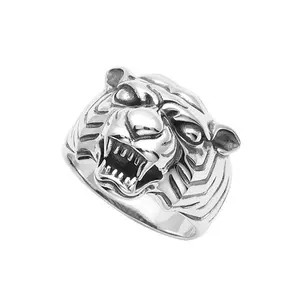 2024 new trendy Jewelry Tiger 925 sterling silver ring animal ring