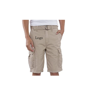 Pantalones cortos de Cargo con cinturón para hombre, mallas de negocios cómodas y de la mejor calidad, personalizadas, 65% poliéster, 35% algodón - Product Image 1