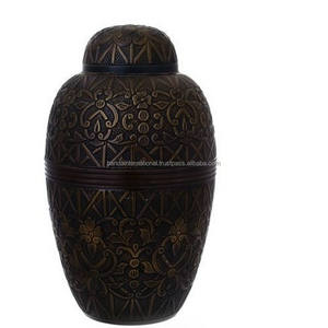 Urnas clásicas de cremación para adultos con acabado de mármol verde Urnas funerarias de metal de alta calidad Urnas de cremación de la más alta calidad - Product Image 5