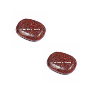 Pierre de guérison en pierre de palmier Aventurine pêche foncée - Product Image 1