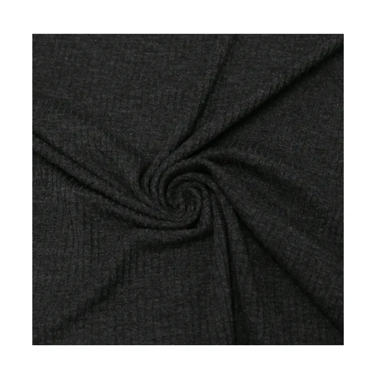 High Quality 53/54" Width 95% Polyester 5% Spandex 4-Way Stretch Thermal Ribbed Stretch Knit Fabric