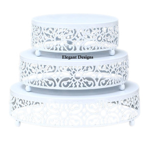 Présentoir à gâteaux de différentes tailles de la meilleure qualité Support à gâteaux de luxe fait main en poudre d'or Support à gâteaux fantaisie de forme personnalisée - Product Image 5