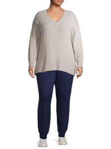 Pantalones de chándal para correr en el gimnasio para mujer, de algodón blanco transpirables pantalones de chándal, pantalones planos de invierno ajustados con encaje - Product Image 4