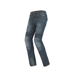Customized Logo <b>Blue</b> Denim Motorbike <b>Jeans</b> <b>for</b> <b>Women</b> Simple Long-Aramid Straight Solid Prime Protection Biker Ladies Dark - Product Image 6