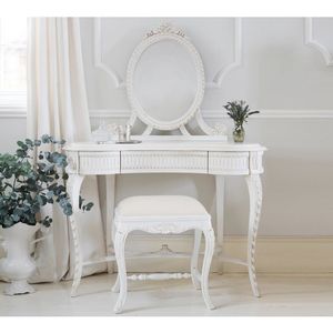 Tocador de esquina moderno para dormitorio, mueble con espejo y escritorio, de Indonesia - Product Image 3