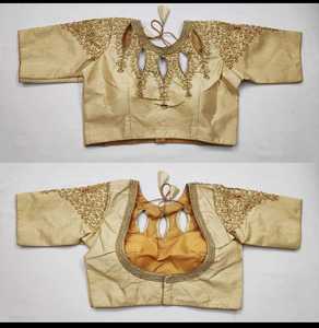 Sarouel indien satan — vêtement de fête de mariage pour femme, nouvelle collection de styliste, georgette, broderie en soie, avec chemisier - Product Image 6