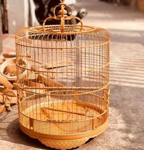Cage pour les perroquets de maison et le jardin, cage en bambou pour les oiseaux - Product Image 6