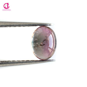 Vente chaude 100% Pierre Naturelle Bicolore Tourmaline 8X6MM Forme Ovale Cabochon Pierres Précieuses Tourmaline En Vrac Fournisseur De L'Inde - Product Image 4
