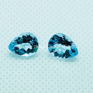 พลอย8X10mm เหลี่ยมเพชรพลอยโทแพซพลอยพลอยพลอยเจียระไนตามธรรมชาติสีฟ้ากะรัตได้รับการรับรองจากไอจี - Product Image 2